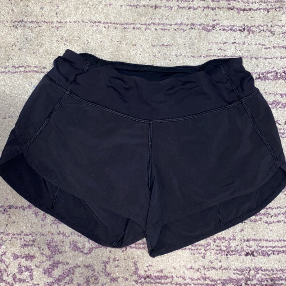 Womens Lululemon Black Speed Up 2.5 Shorts